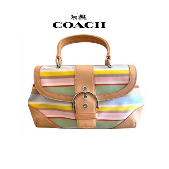 Coach Handbags - COACH Soho Stripe Multi Color Pocket Flap Bag 1886 Women Purse